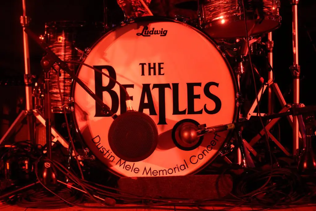 Close up of Beatles Drum Head 