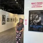 May Pang with artwork 2023